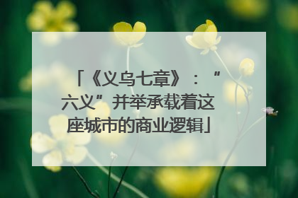 《义乌七章》：“六义”并举承载着这座城市的商业逻辑