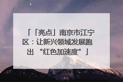 「亮点」南京市江宁区：让新兴领域发展跑出 “红色加速度”