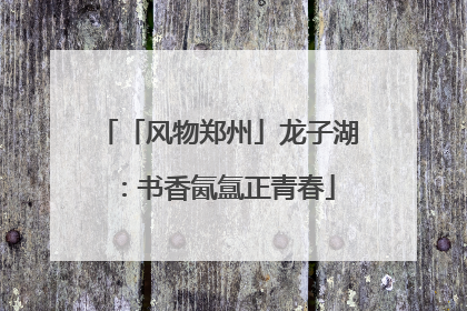 「风物郑州」龙子湖：书香氤氲正青春