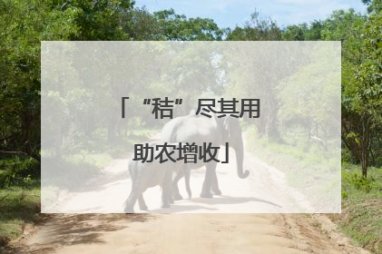 “秸”尽其用 助农增收