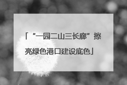 “一园二山三长廊”擦亮绿色港口建设底色