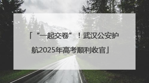 “一起交卷”！武汉公安护航2025年高考顺利收官