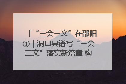 “三会三文”在邵阳③｜洞口县谱写“三会三文”落实新篇章 构建协同联动大格局
