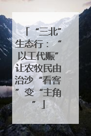 “三北”生态行：“以工代赈”让农牧民由治沙“看客”变“主角”