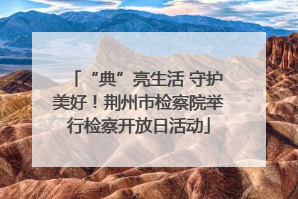 “典”亮生活 守护美好！荆州市检察院举行检察开放日活动