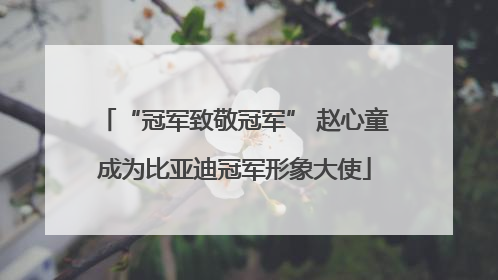 “冠军致敬冠军” 赵心童成为比亚迪冠军形象大使