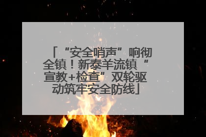 “安全哨声”响彻全镇！新泰羊流镇“宣教+检查”双轮驱动筑牢安全防线