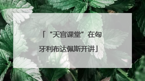 “天宫课堂”在匈牙利布达佩斯开讲