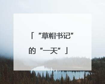“草帽书记”的“一天”