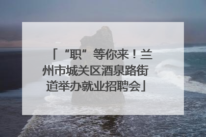“职”等你来！兰州市城关区酒泉路街道举办就业招聘会