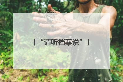 “请听档案说”