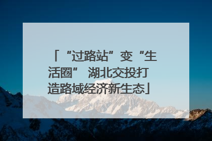 “过路站”变“生活圈” 湖北交投打造路域经济新生态