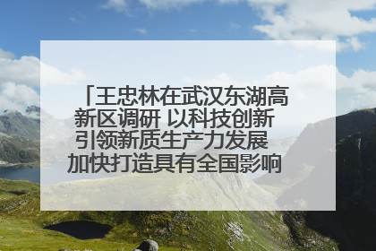 王忠林在武汉东湖高新区调研 以科技创新引领新质生产力发展 加快打造具有全国影响力的科技创新高地