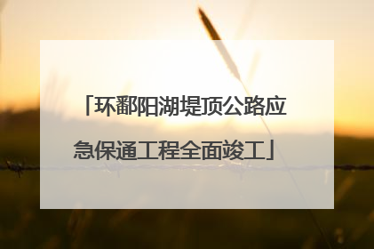 环鄱阳湖堤顶公路应急保通工程全面竣工