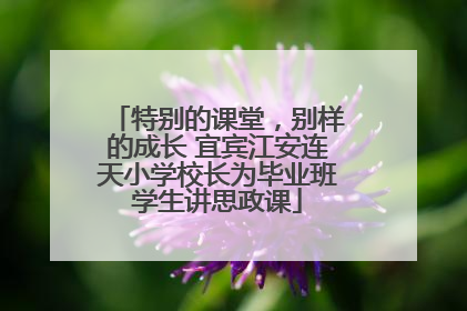 特别的课堂，别样的成长 宜宾江安连天小学校长为毕业班学生讲思政课