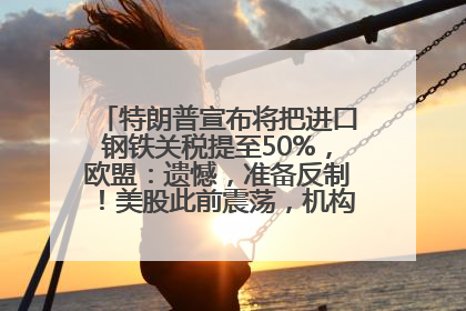 特朗普宣布将把进口钢铁关税提至50%，欧盟：遗憾，准备反制！美股此前震荡，机构：美元正进入熊市