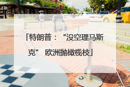 特朗普：“没空理马斯克” 欧洲抛橄榄枝