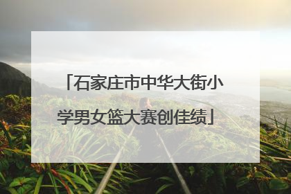 石家庄市中华大街小学男女篮大赛创佳绩