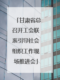 甘肃省总召开工会联系引导社会组织工作现场推进会