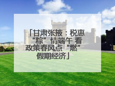 甘肃张掖：税惠“粽”情端午 看政策春风点“燃”假期经济