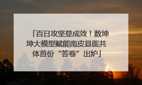 百日攻坚显成效！数坤坤大模型赋能南皮县医共体首份“答卷”出炉