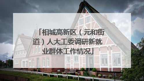 相城高新区（元和街道）人大工委调研新就业群体工作情况