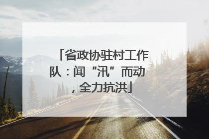 省政协驻村工作队：闻“汛”而动，全力抗洪