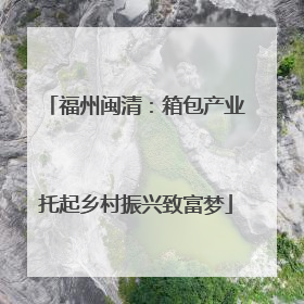 福州闽清：箱包产业托起乡村振兴致富梦