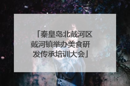 秦皇岛北戴河区戴河镇举办美食研发传承培训大会