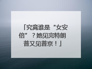 究竟谁是“女安倍”？她见完特朗普又见普京！