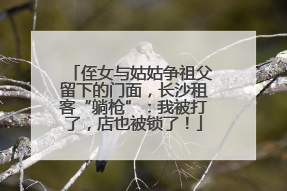 侄女与姑姑争祖父留下的门面，长沙租客“躺枪”：我被打了，店也被锁了！