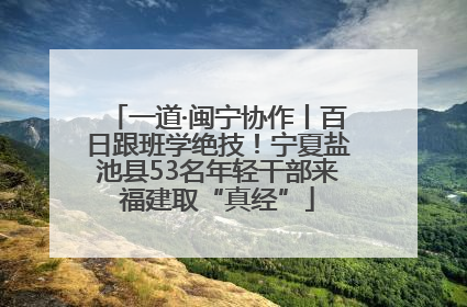 一道·闽宁协作丨百日跟班学绝技！宁夏盐池县53名年轻干部来福建取“真经”