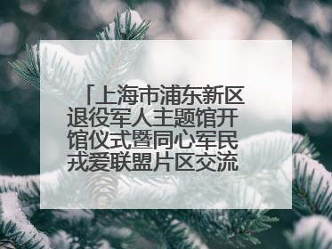 上海市浦东新区退役军人主题馆开馆仪式暨同心军民戎爱联盟片区交流会举行