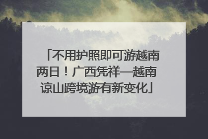 不用护照即可游越南两日！广西凭祥—越南谅山跨境游有新变化