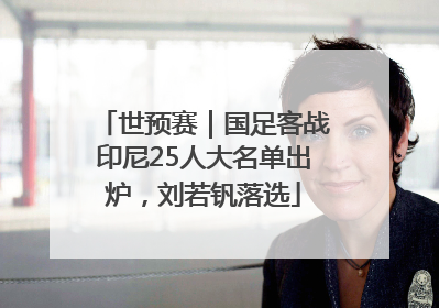 世预赛｜国足客战印尼25人大名单出炉，刘若钒落选