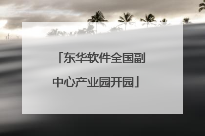 东华软件全国副中心产业园开园