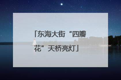 东海大街“四瓣花”天桥亮灯