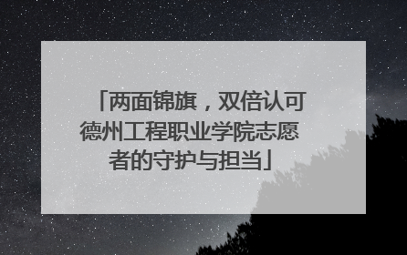 两面锦旗，双倍认可德州工程职业学院志愿者的守护与担当
