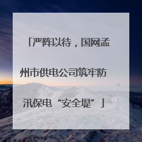 严阵以待，国网孟州市供电公司筑牢防汛保电“安全堤”