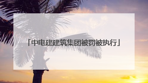 中电建建筑集团被罚被执行