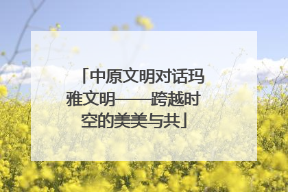 中原文明对话玛雅文明——跨越时空的美美与共