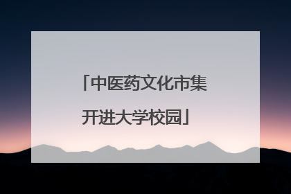 中医药文化市集开进大学校园