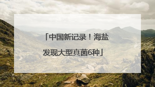 中国新记录！海盐发现大型真菌6种