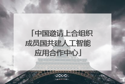 中国邀请上合组织成员国共建人工智能应用合作中心