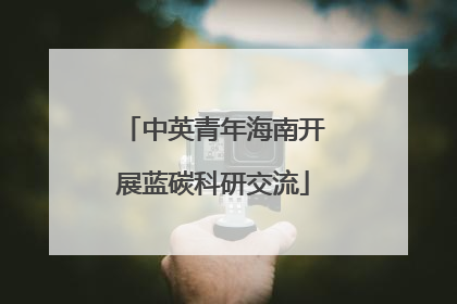 中英青年海南开展蓝碳科研交流
