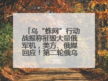 乌“蛛网”行动战报称摧毁大量俄军机，美方、俄媒回应！第二轮俄乌谈判在即，乌克兰提出三大诉求