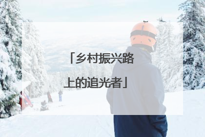 乡村振兴路上的追光者