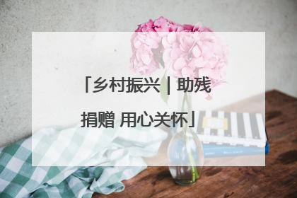 乡村振兴｜助残捐赠 用心关怀