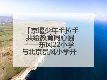 京堰少年手拉手 共绘教育同心圆——东风22小学与北京景风小学开展对口协作活动