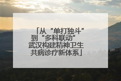 从“单打独斗”到“多科联动” 武汉构建精神卫生共病诊疗新体系